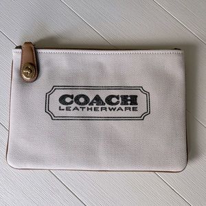 Coach Turnlock Canvas Pouch